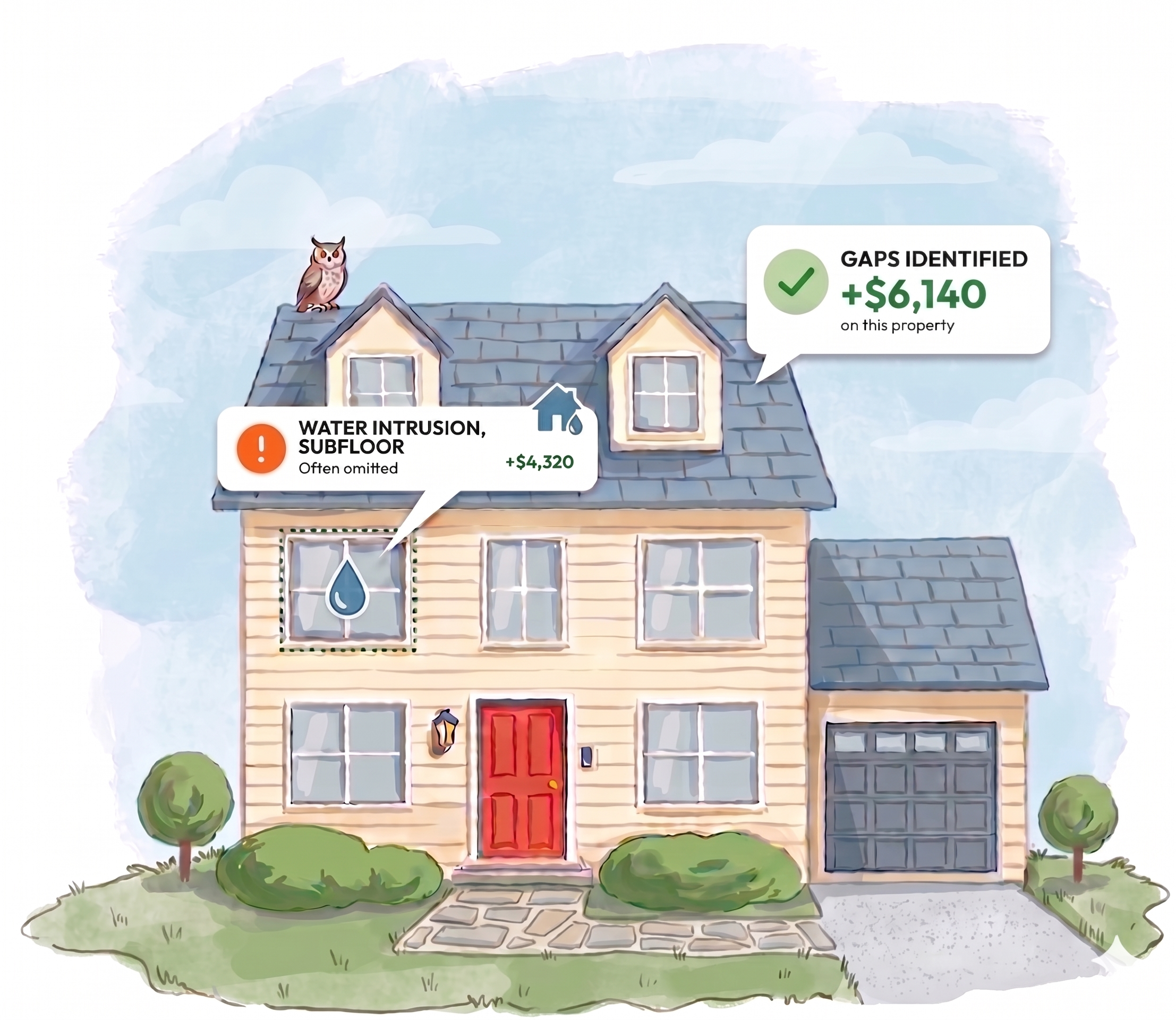 ClaimOwl property analysis illustration