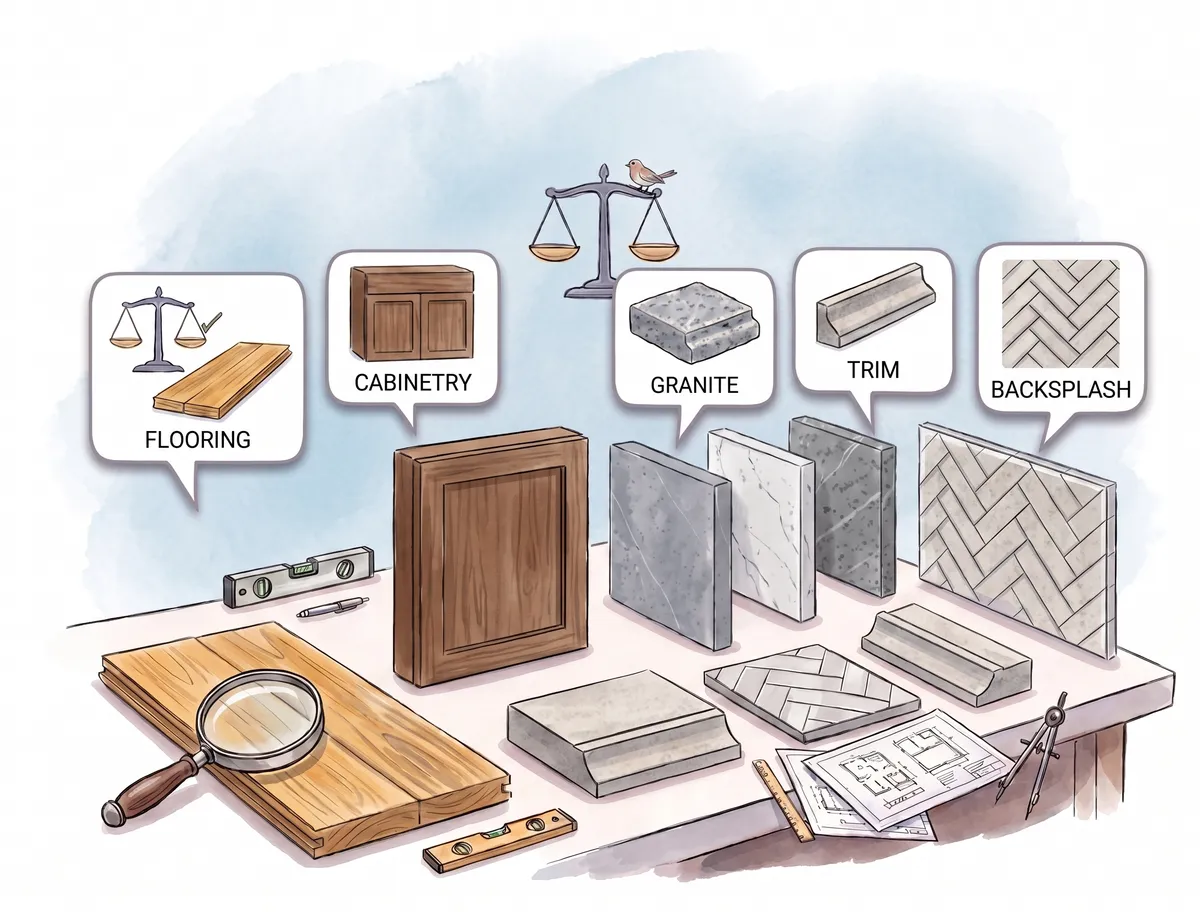 Material grade comparison illustration